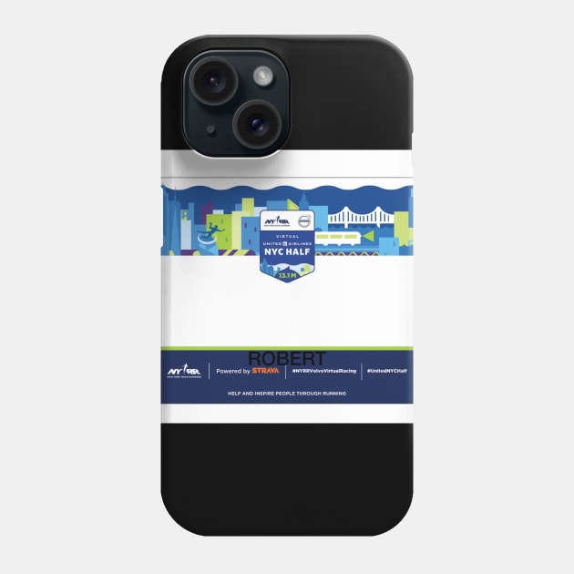 NYRR Half Marathon Bib United Airlines Virtual Phone Case by BushwoodCurling