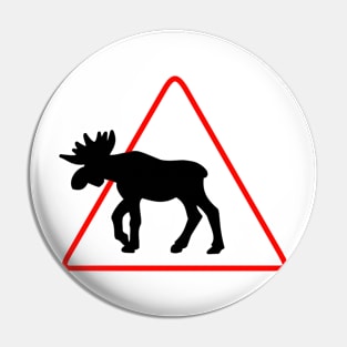 Moose crossing - scandinavia Pin