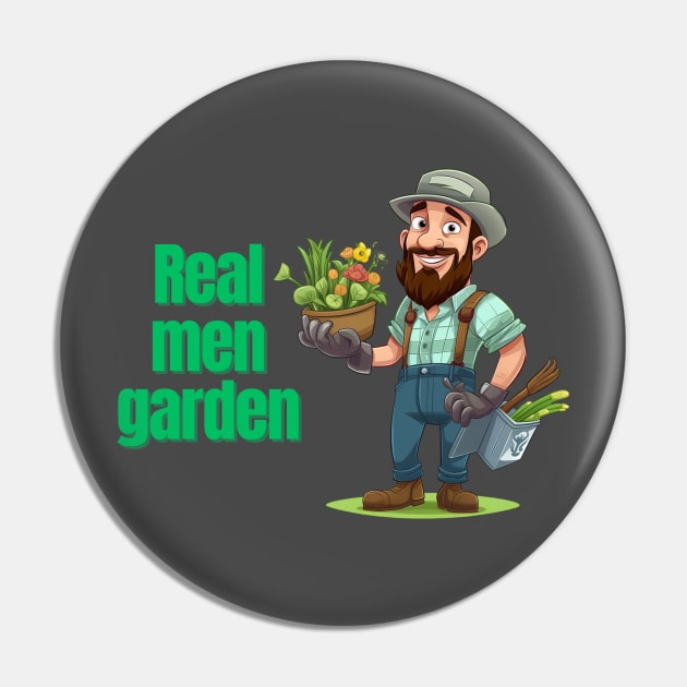 Cartoon design of a male gardener with humorous saying Pin by CPT T's