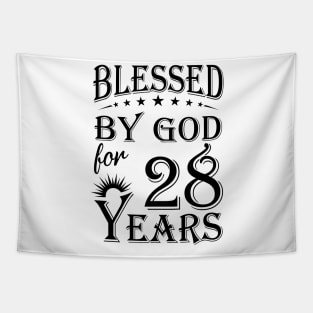 Blessed By God For 28 Years Tapestry