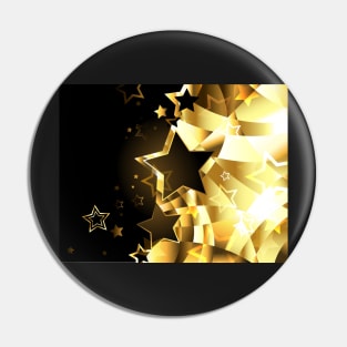 Abstract golden background with stars Pin