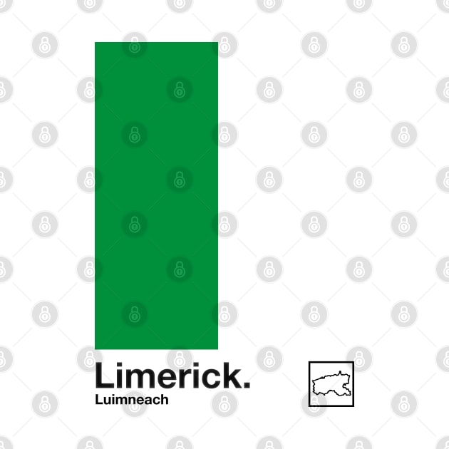 County Limerick / Original Retro Style Minimalist Poster Design by feck!