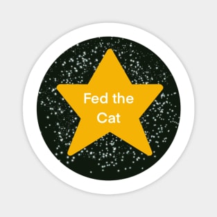 Fed the Cat Adulting Gold Star Magnet