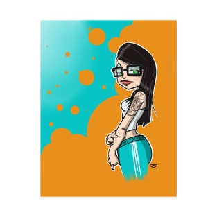 Glasses Tattoo Pinup B T-Shirt