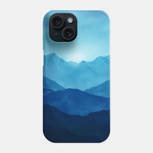 Blue mountain landscape Phone Case