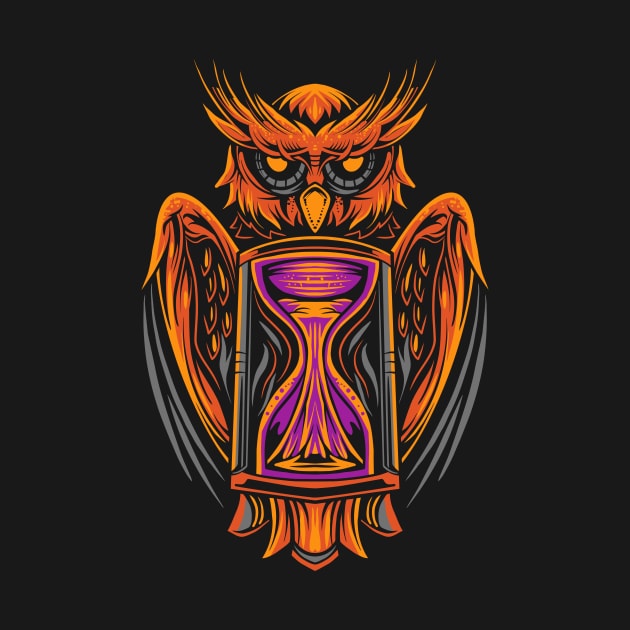 Owl with Hourglass by Frispa