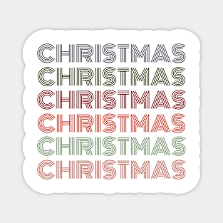 Retro Christmas Sign Vintage Font Aesthetic Magnet