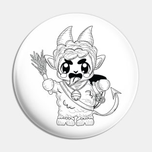 Krampus Alpine Folklore Kawaii Pin