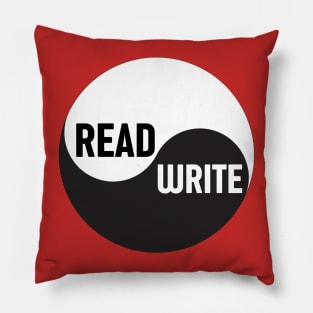 READ / WRITE - a statement for writers and readers of all shapes and sizes Pillow