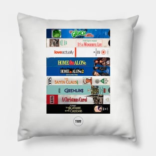 Christmas time VHS Stack Pillow