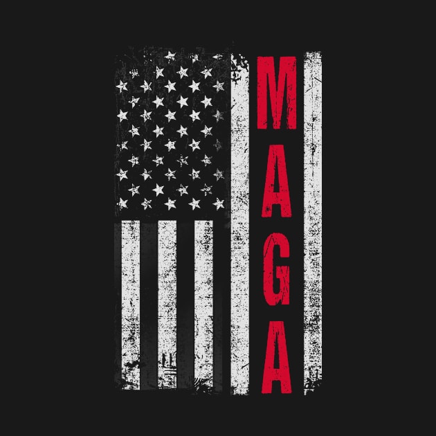 MAGA Flag Donald Trump 2024 T-shirt Presidential Election by joneK