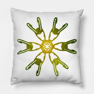 Snowflake Inspired Silhouette Pillow