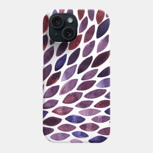 Watercolor brush strokes burst - purple autumn Phone Case