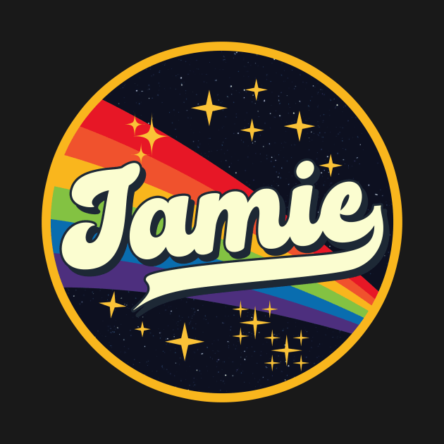 Jamie // Rainbow In Space Vintage Style by LMW Art