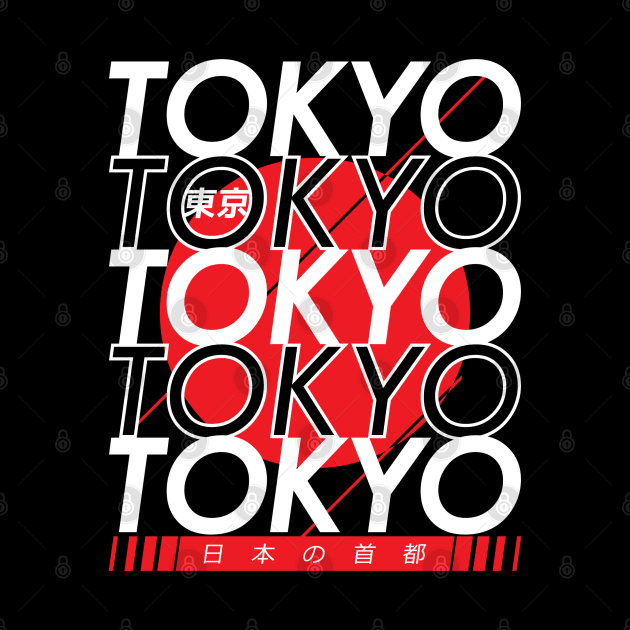 Tokyo - Japanese Cities Typography Series by skinnyrepublic