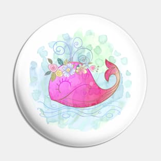 Cute Pink Whale Pin