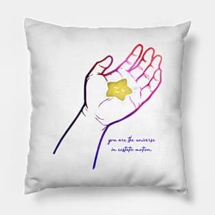 You are the universe in ecstatic motion Pillow