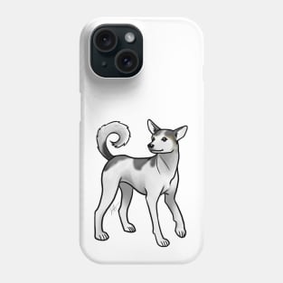 Dog - Indian Native Dog - Black and White Phone Case