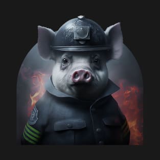 pig fireman T-Shirt