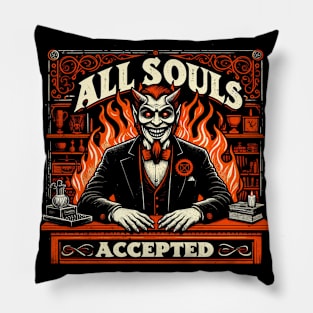 All Souls Accepted - Demonic Antique Store Pillow