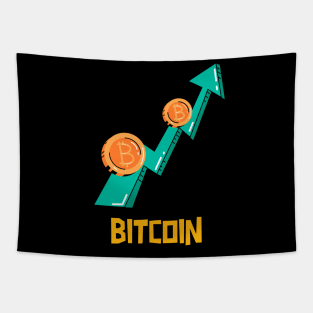 Bitcoin Up Arrow Tapestry