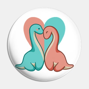 Cute long neck couple, dino, dinosaurs Pin