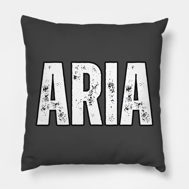 Aria Name Gift Birthday Holiday Anniversary Pillow by Mary_Momerwids