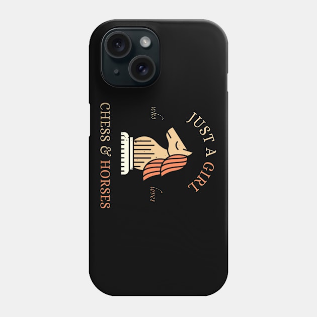 Just A Girl Who Loves Chess and Horses Phone Case by Dogefellas