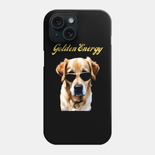 Funny Golden Retriever in Sunglasses Phone Case