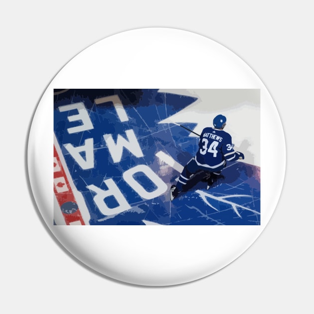 Auston Matthews Painting Pin by gktb