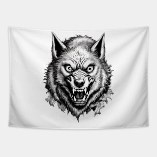 Female Werewolf Head Tapestry