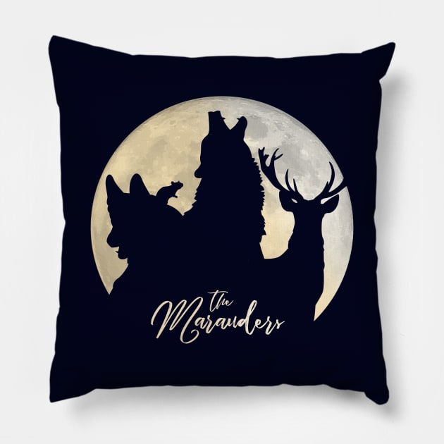Full Moon on the Grounds Pillow by polliadesign