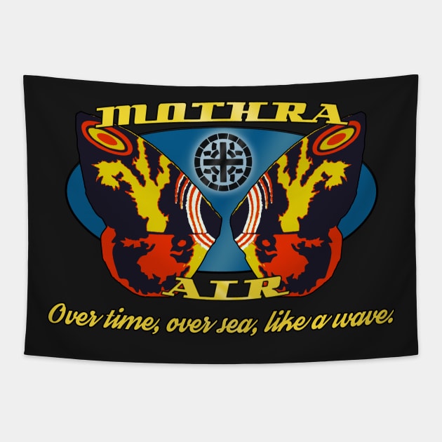 Mothra Airlines Tapestry by Turbo Mecha Giant Dino