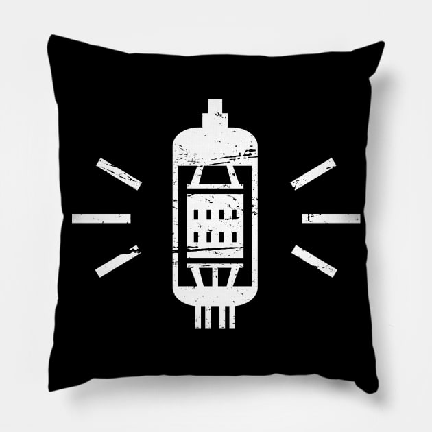 Distressed Vacuum Tube | Synth & Guitar Amp Pillow by Wizardmode