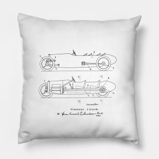 Automobile Car Vintage Patent Hand Drawing Pillow