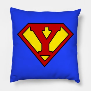 Superhero Symbol Letter Y Pillow