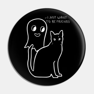 Cute Ghost Wants To Make Friends | Halloween Pin