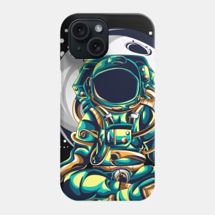 astronaut yoga space Phone Case