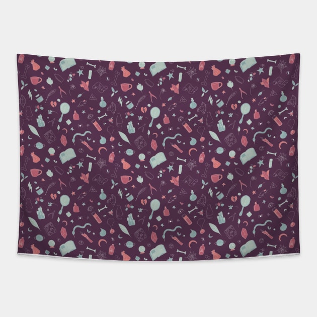 Hocus Pocus Purple Mint Tapestry by sixhours