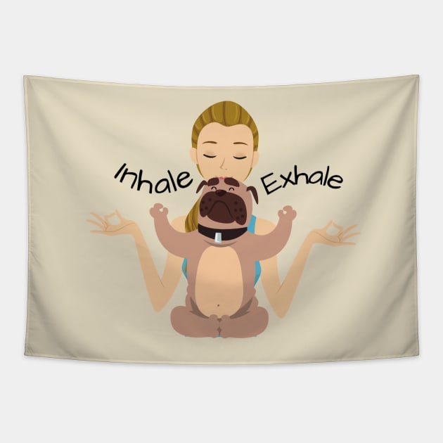 Exhale Yoga Tapestry by Pris25