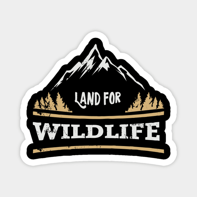 'Land For Wildlife' Animal Conservation Shirt Magnet by ourwackyhome