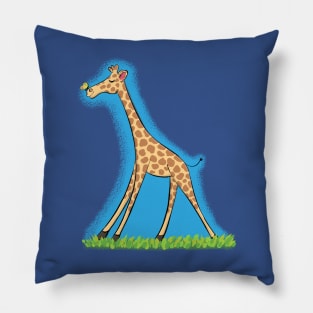 Cute giraffe cartoon Pillow