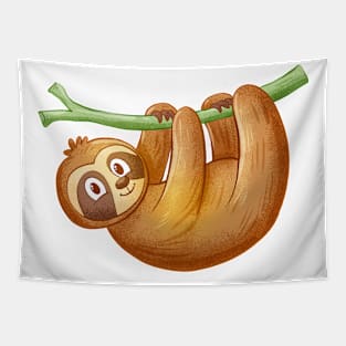 Sloth hand Drawn Cute Tapestry