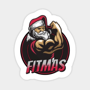 Fitmas, Gym wear t-shirt, Gym products, Christmas, Santa claus Magnet