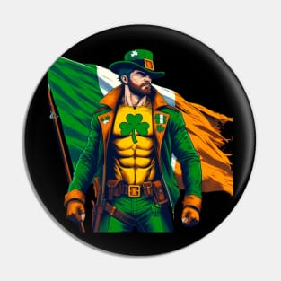 Irish Male Comic Book Superhero Pin