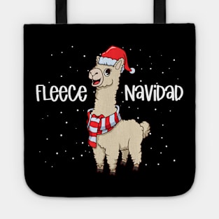 Christmas llama - Fleece Navidad Tote