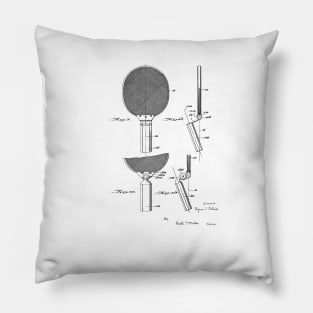 Table Tennis Vintage Patent Drawing Pillow