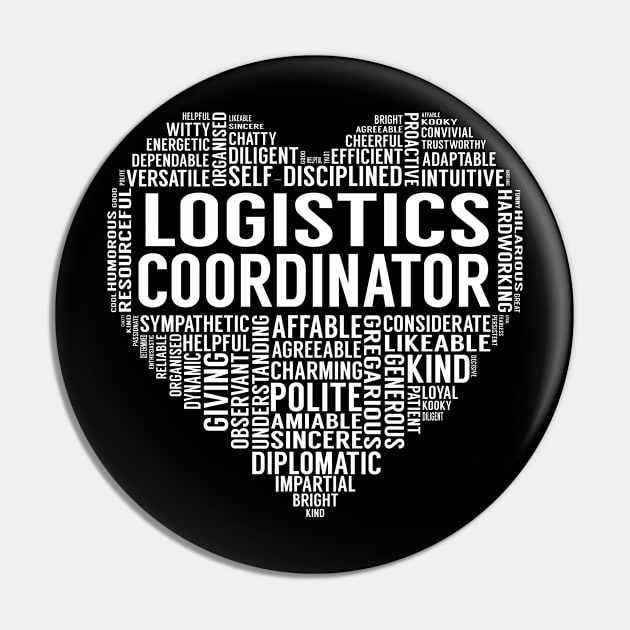 Logistics Coordinator Heart Pin by LotusTee