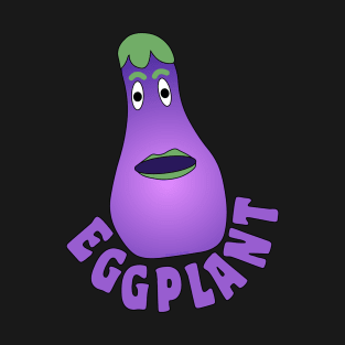 Eggplant Text T-Shirt