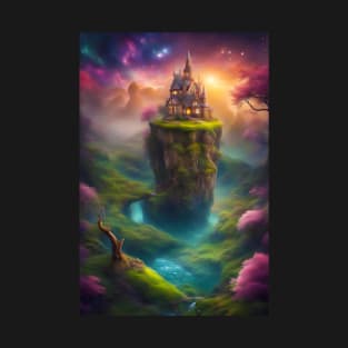 Abandoned Castle on Rocky Pillar T-Shirt